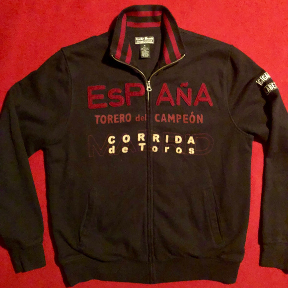 Lucky Brand Other - NEW! Lucky Brand Espana Spain zip-up track jacket